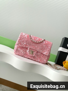 Chanel Fringed Sequins Flap Bag AS4561 pink