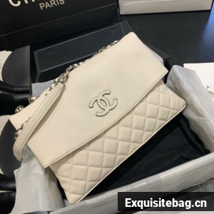 Chanel Grained Calfskin Shoulder Bag AS8095 Cream