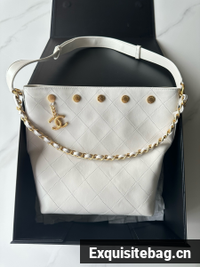 Chanel LARGE BUCKET BAG AS5406 white