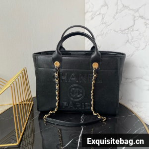 Chanel LARGE SHOPPING BAG Sheepskin AS3257 black