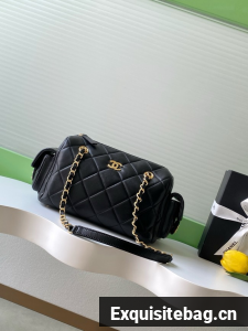 Chanel Lambskin Bowling Bag AS5791 black