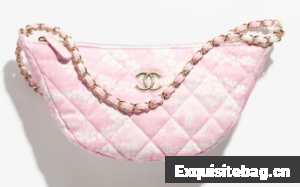 Chanel Large Hobo Bag AS5431 Light Pink & White