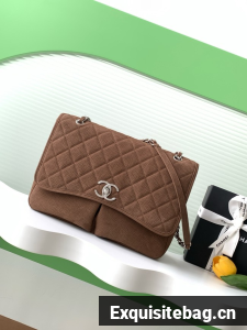 Chanel MAXI FLAP BAG Shoulder Bag AS6068 brown
