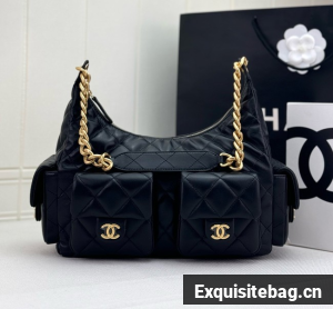 Chanel MAXI HOBO BAG AS5339 BLACK
