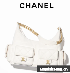 Chanel MAXI HOBO BAG AS5339 WHITE