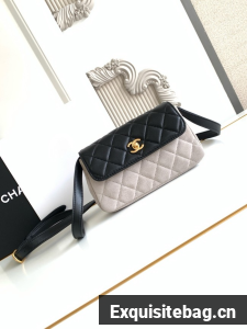 Chanel MINI FLAP BAG AS4677 GRAY