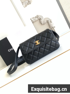 Chanel MINI FLAP BAG AS4677A BLACK