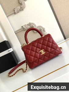 Chanel MINI FLAP BAG WITH TOP HANDLE AS2215-12