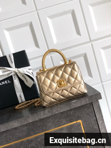 Chanel MINI FLAP BAG WITH TOP HANDLE AS2215-18