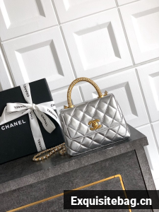 Chanel MINI FLAP BAG WITH TOP HANDLE AS2215-21