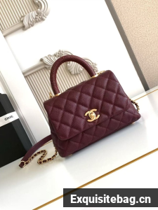 Chanel MINI FLAP BAG WITH TOP HANDLE AS2215-7