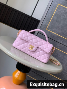 Chanel MINI FLAP BAG WITH TOP HANDLE AS5354 pink
