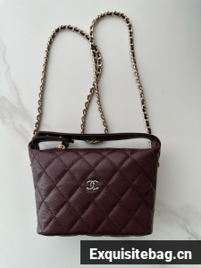 Chanel MINI Shoulder Bag Calfskin AS4386 burgundy