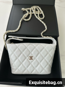 Chanel MINI Shoulder Bag Calfskin AS4386 white