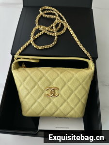 Chanel MINI Shoulder Bag Calfskin AS4386 yellow