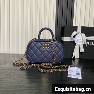 Chanel Mini Bowling Bag AS5572 Dark Blue