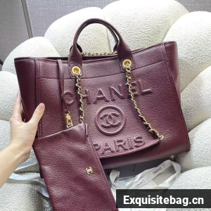 Chanel Original Leather LARGE SHOPPING BAG A66941 Wine