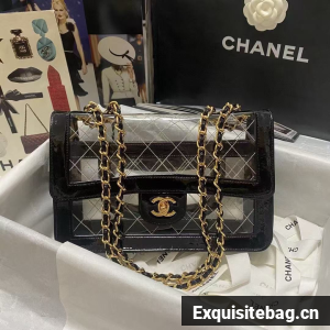 Chanel PVC Leather Shoulder Bag A5031 Black
