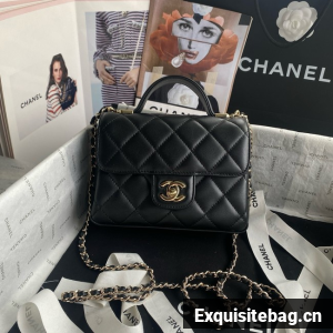 Chanel SMALL FLAP BAG WITH TOP HANDLE AS5111 black
