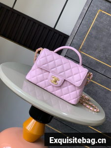 Chanel SMALL FLAP BAG WITH TOP HANDLE AS5355 pink