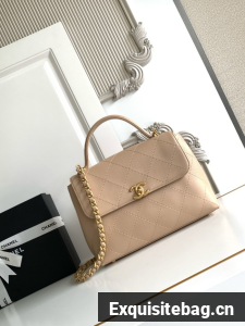 Chanel SMALL FLAP BAG WITH TOP HANDLE AS5467 Apricot
