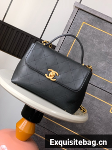 Chanel SMALL FLAP BAG WITH TOP HANDLE AS5467 BLACK