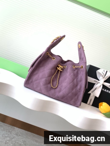 Chanel SUEDE HOBO BAG AS5293 Purple