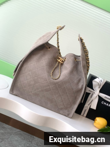 Chanel SUEDE HOBO BAG AS5311 DARK GRAY