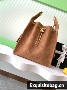 Chanel SUEDE HOBO BAG AS5311 brown