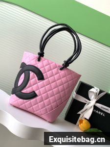 Chanel Sheepskin Shoulder Bag AS6336 pink&black