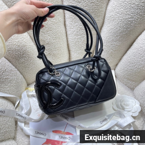 Chanel Sheepskin TOP HANDLE BAG AS8012 black&paint