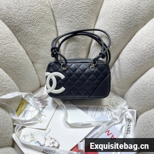 Chanel Sheepskin TOP HANDLE BAG AS8012 black&white