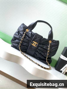 Chanel Shiny Lambskin Bow bag AS5851 black