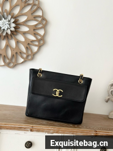 Chanel Small Sheepskin Shoulder Bag A2214 black