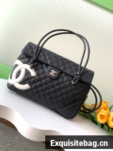 Chanel TOP HANDLE BAG AS6338 black&white