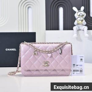 Chanel WALLET ON CHAIN AS4537 pink
