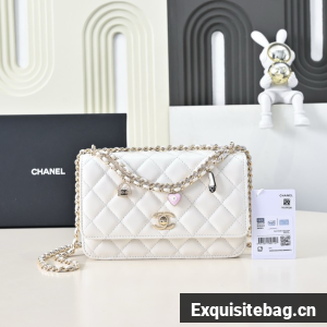 Chanel WALLET ON CHAIN AS4537 white