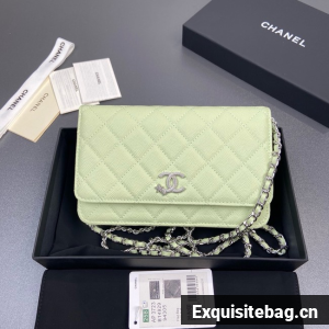 Chanel Wallet On Chain AP3723 light green