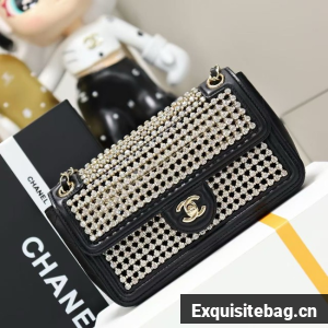 Chanel small flap bag AS4962 black&gold