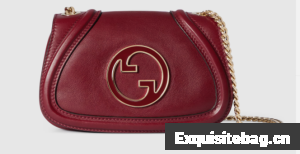GUCCI BLONDIE SMALL SHOULDER BAG 815711 Rosso Ancora red