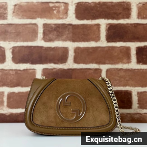 GUCCI BLONDIE SMALL SHOULDER BAG suede 815711 brown