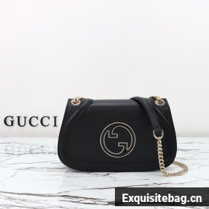 GUCCI BLONDIE SMALL SHOULDER Original Leather Bag 815715 black