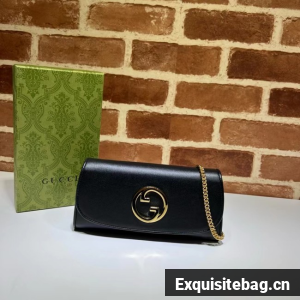 GUCCI BLONDIE WALLET ON CHAIN 725215 black