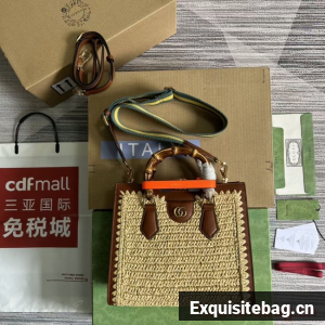 GUCCI DIANA SMALL TOTE BAG 702721 brown