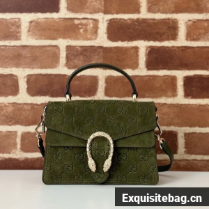 GUCCI DIONYSUS MINI TOP HANDLE BAG 813400 Dark green