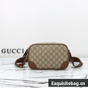GUCCI GG CANVAS SMALL CROSSBODY BAG 821216 brown