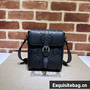 GUCCI GG Emblem mini crossbody bag 760235 black