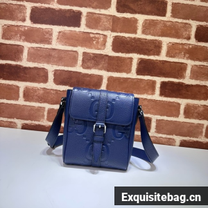GUCCI GG Emblem mini crossbody bag 760235 blue