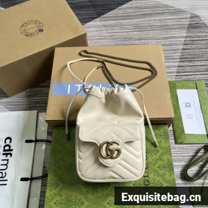 GUCCI GG MARMONT MINI SHOULDER BAG 746433 white