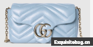 GUCCI GG MARMONT MINI SHOULDER BAG 841290 Light blue